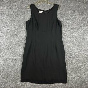 Vintage Jacqueline Ferrar Black Sleeveless Sheath Dress S